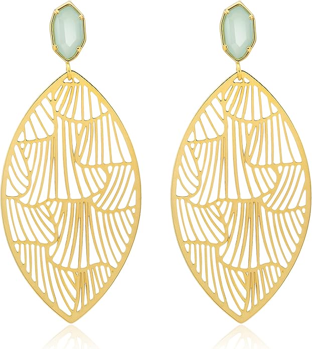 OZEL – Crystal Earrings for Women Dangle – 14K Gold Plated Lightweight Daily Fashion Earrings