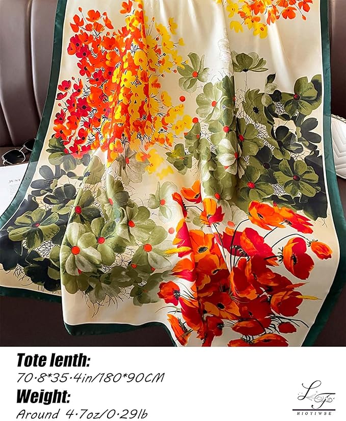 Hioyiwse Shawl Scarf For Women Lightweight Scarves Floral Pattern Formal Evening Dressesformal Shawl Summer Wraps
