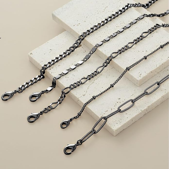 Gold Bracelets for Women Trendy,14K Gold Plated Dainty Stackable Paperclip Cuban Link Chain Bracelets, Simple Cute Cuff Bracelets Jewelry Set Adjustable 7"+2"