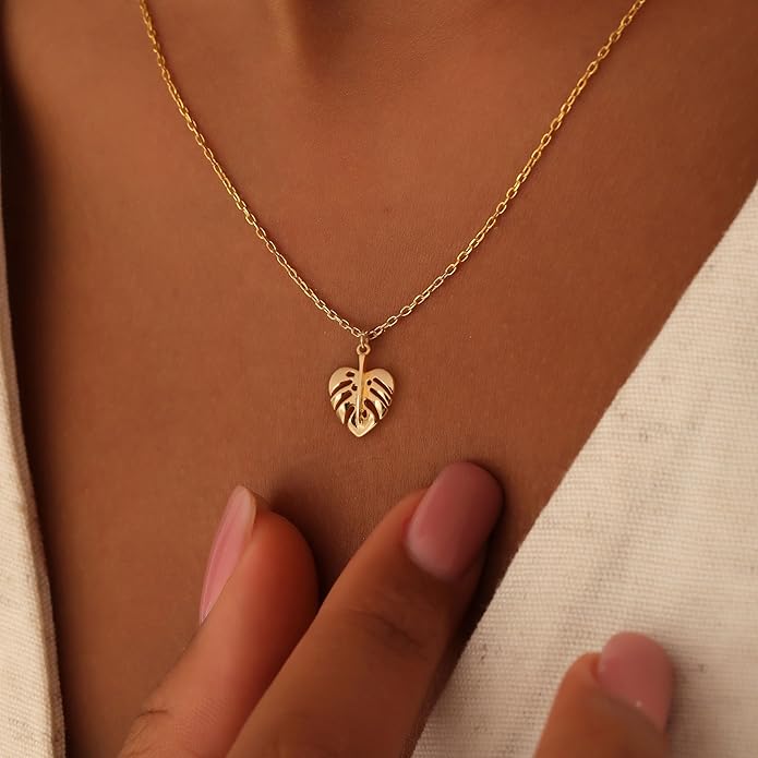Gold Necklace for Women-14K Gold Plated Bow,Dragon,Shell, Palm Tree, Seahorse, Conch Shell,Sardines, Cowboy Boot,Bat,Bunny Pendant Beachy Jewelry for Women Gifts