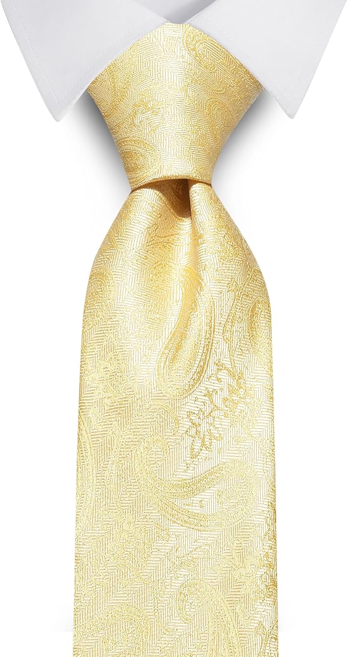 joy alice Ties Set Men Mixed Color Necktie Handkerchief Cufflinks Brooch 3.15 Formal