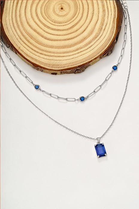 Gold Layered Pendant Necklaces for Women 14k Gold Plated Crystal Choker Necklace Paperclip Rhinestone Necklace Party Prom Jewelry