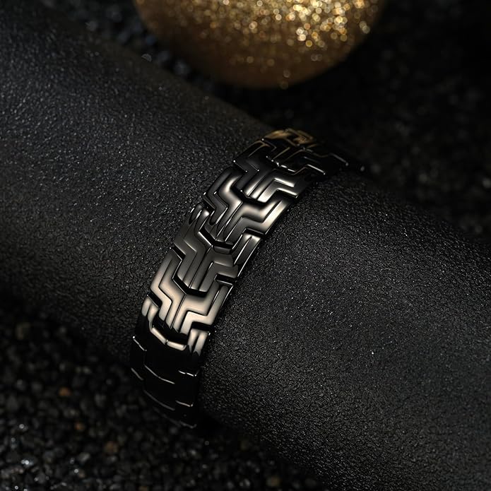Men Bracelet Stainless Steel men black bracelet Link diamond silver bracelet blue particles jewelry Men chain Gift Boxes