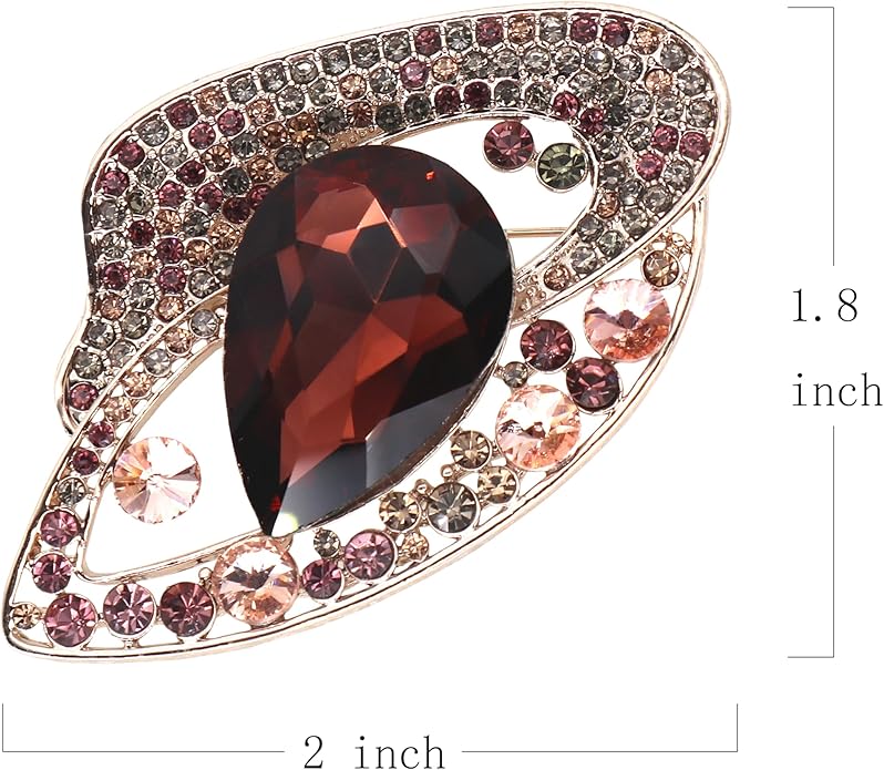 Brooch Pins for Women Girls Fashion Flower Crystal Rhinestone Pearl Jewelry