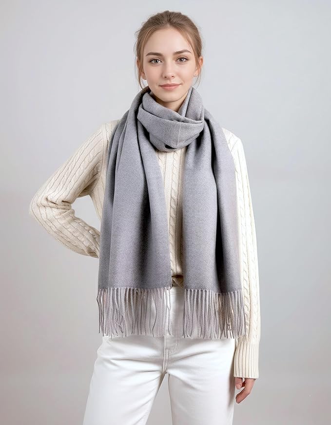 Achillea Warm Cashmere-Feel Winter Scarf – Pashmina Shawl Wrap, Blanket Scarf for Daily Wear, Travel & Cold Weather