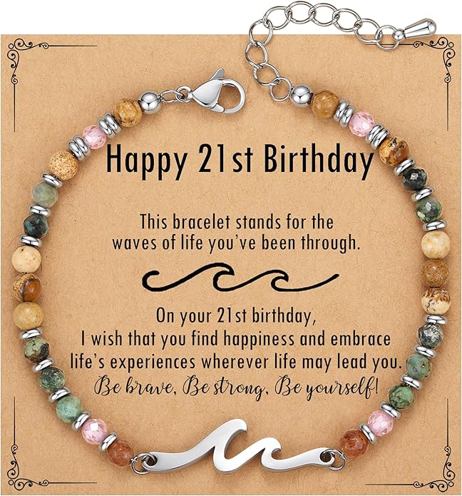 TONY & SANDY Friend Gifts for Women, Stocking Stuffers for Women, Sister Gifts from Sister, Wave Bracelet, Birthday Gifts for Woman, Bestie Friendship Bracelets, Unique Gifts for Her
