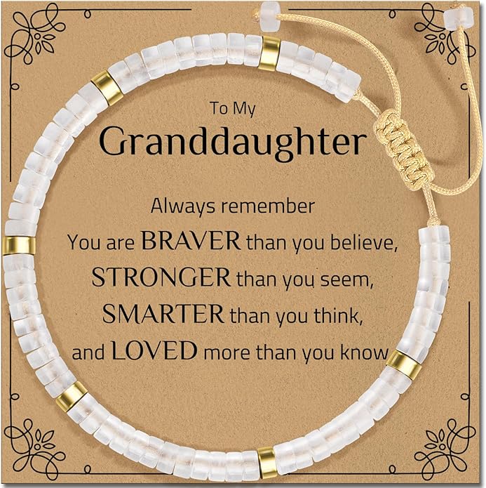 30th 40th 50th 60th 70th 80th Birthday Gifts for Women, Natural Stone Bracelet Birthday Gifts for Mom Daughter Grandma Sister Friends Coworker