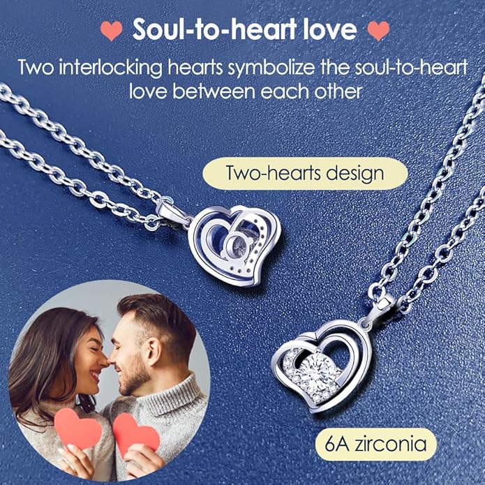 Mothers Day Gifts, Mom Gifts from Daughter Son, Necklace for Mom, Silver Necklace Gifts with Rose Flower for Grandma Daughter Girlfriend and Wife on Birthday Anniversary