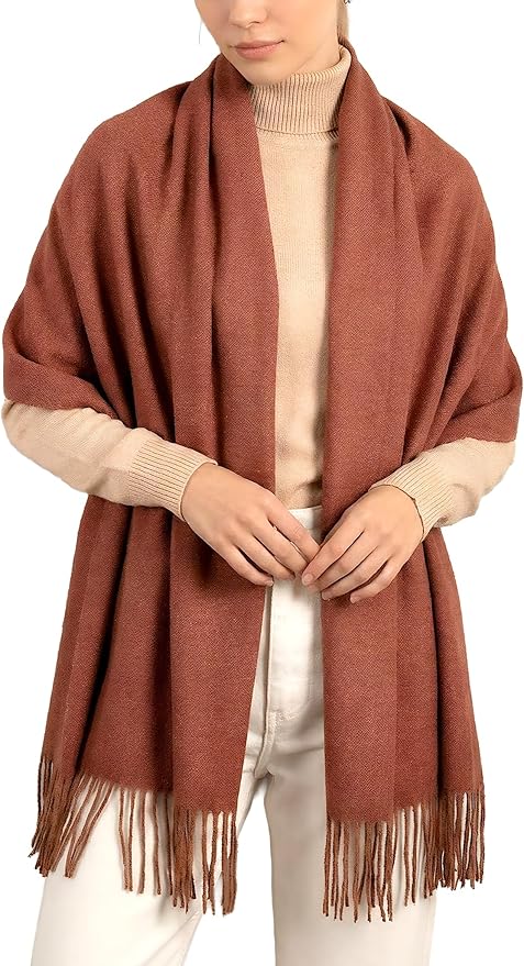 Achillea Warm Cashmere-Feel Winter Scarf – Pashmina Shawl Wrap, Blanket Scarf for Daily Wear, Travel & Cold Weather
