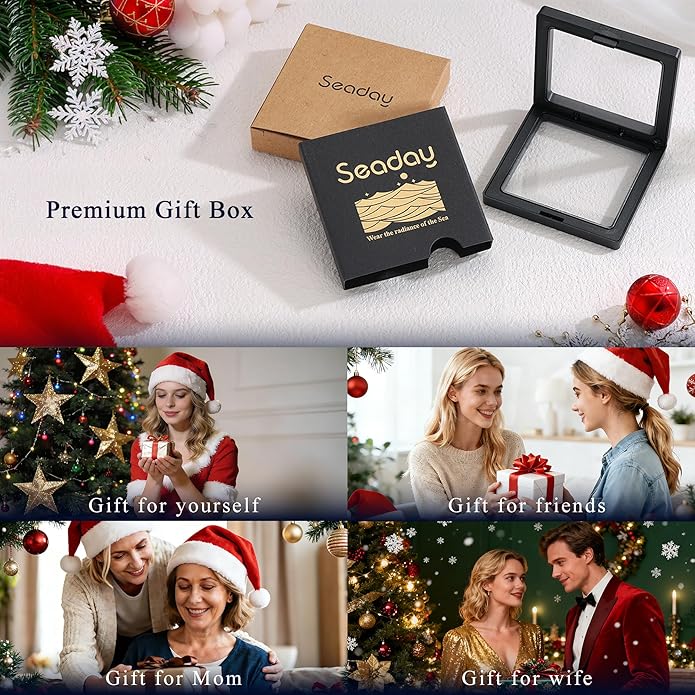 SEADAY Hoop/Stud Earrings Set for Women,Hypoallergenic Lightweight Non-Tarnish Everyday Earrings,Dainty Gold/Rhodium Plated Jewelry,Fashion Accessories,Christmas/Birthday Gift for Women Men