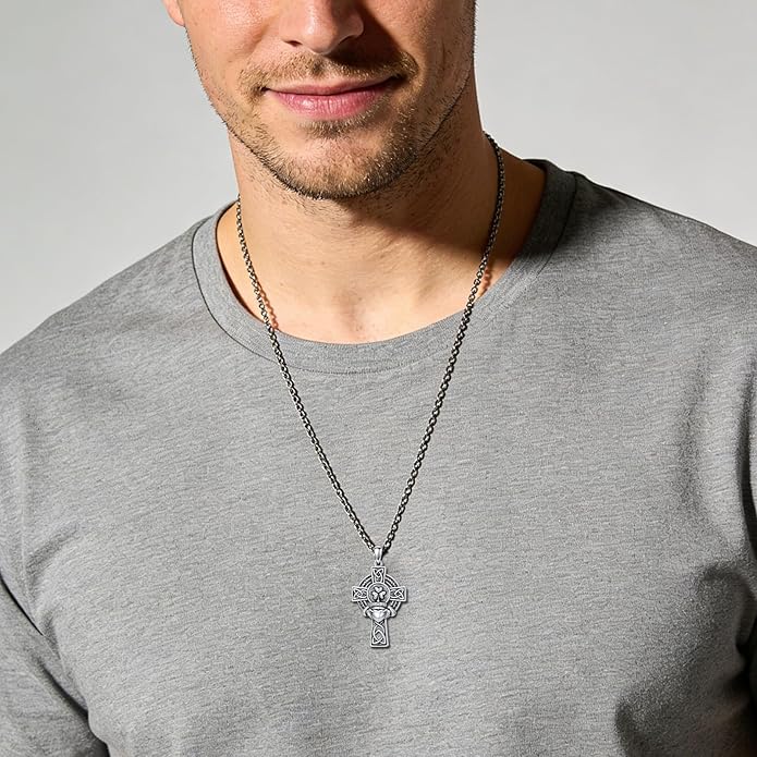 Taioiat Baseball Necklace for Men 925 Sterling Silver Sports Necklace Baseball Cross Necklace Jewelry Gifts for Women Men