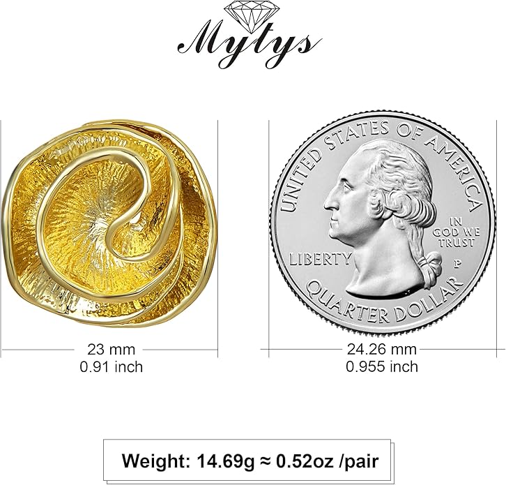 Two Tone Earrings for Women Gold and Silver Crossover Half Hoop Statement Earring Designer Stud Earrings