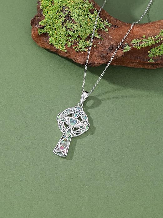 Seiyang 925 Sterling Silver Mustard Seed/Cross/Star of David/Triquetra Trinity Knot/Celtic/Claddagh Necklace Christian/Irish Jewelry Gifts for Women Mom Her