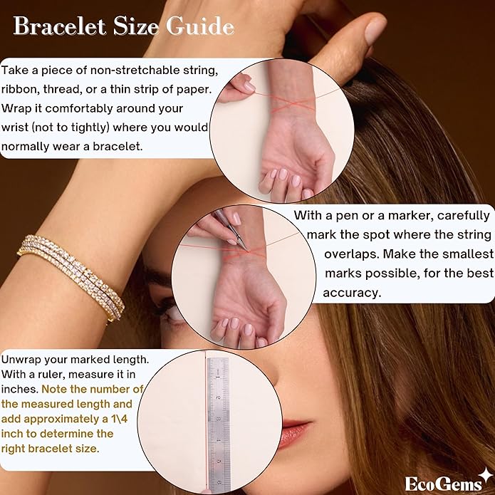 Moissanite Tennis Bracelet For Women and Men in 18K White Gold/Yellow Gold Over Sterling Silver, 2mm-4mm Width, Comes With Gift Box