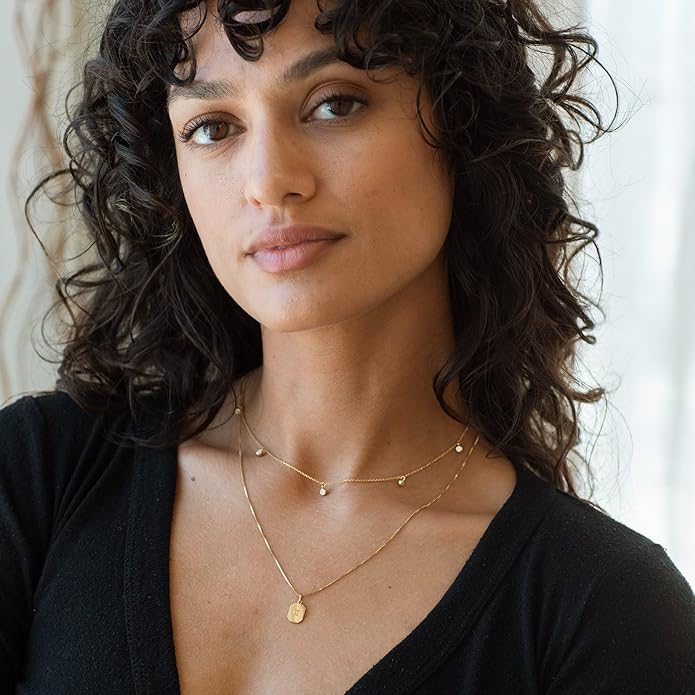 Dainty Necklaces for Women Cute Station Choker Necklace Cubic Zirconia Simulated Diamond Necklace Simple Layering CZ Necklace Trendy Jewelry Gifts