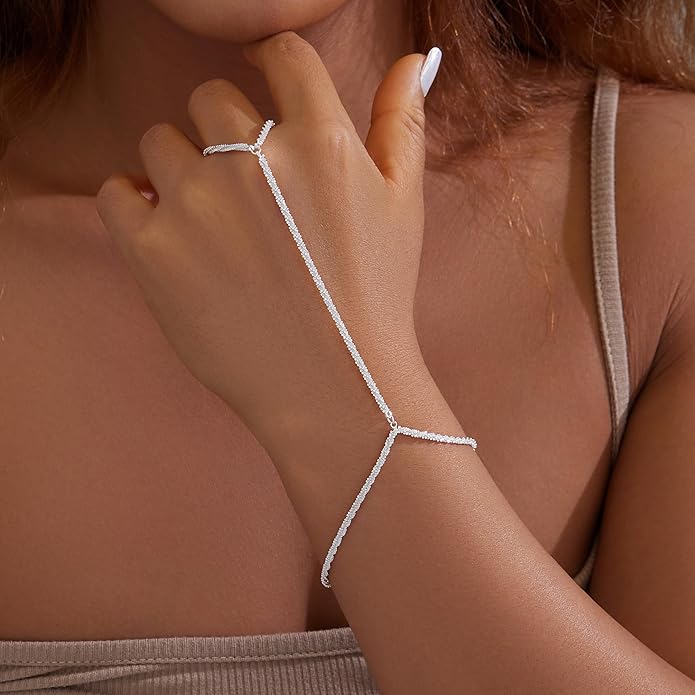 Gold Bracelets for Women Non Tainish,Dainty Bracelets Stack for Women Trendy, Gold Plated Cuff Bracelets Stack With Beaded Cuban Paperclip Snake Rope Bangle Hand Chain Jewelry Gifts for Women