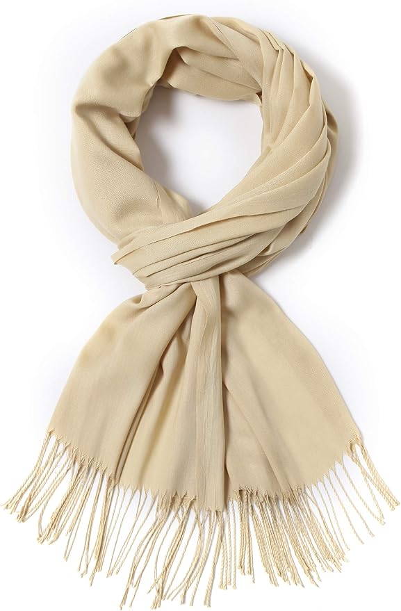 Cindy & Wendy Pashmina Shawls and Wraps Large Scarfs for Women Wedding Party Bridal Long Fashion Solid Shawl Wrap Fringes