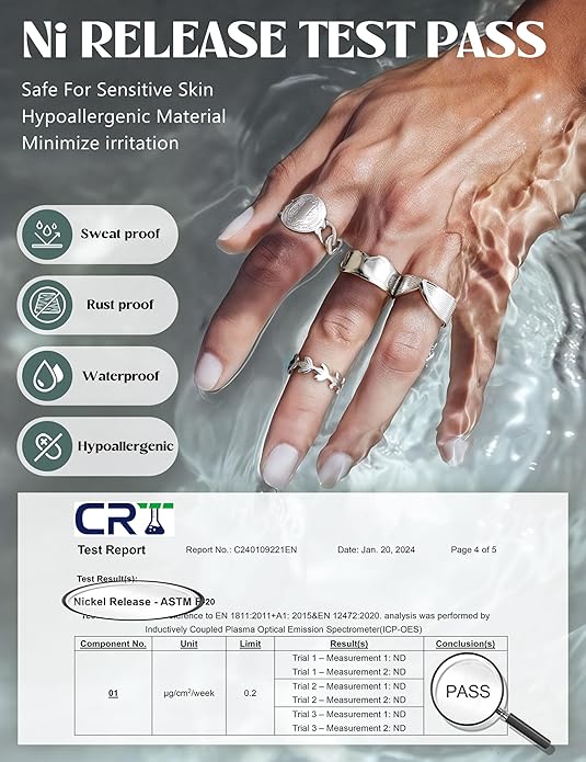 LOLIAS 16Pcs Stainless Steel Rings for Women Chunky Silver Rings Non Tarnish Stackable Ring Open Adjustable Thumb Finger Statement Rings Set