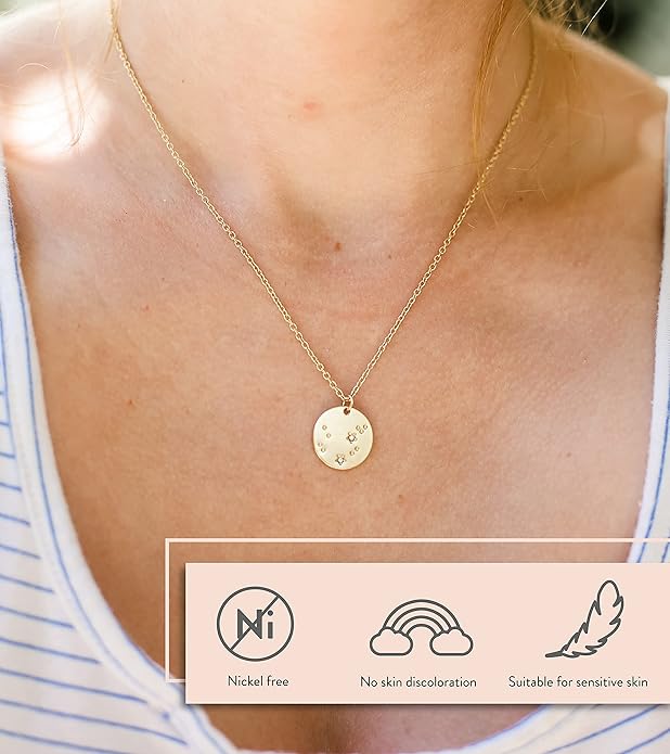 Lucky Feather Zodiac necklaces for women | Scorpio 14K Gold-Plated Astrology Pendant for Girls | Horoscope Sign Zodiac gift | Great Christmas Stocking Stuffer | Trendy Birthday Jewelry Gift | 16” - 18”