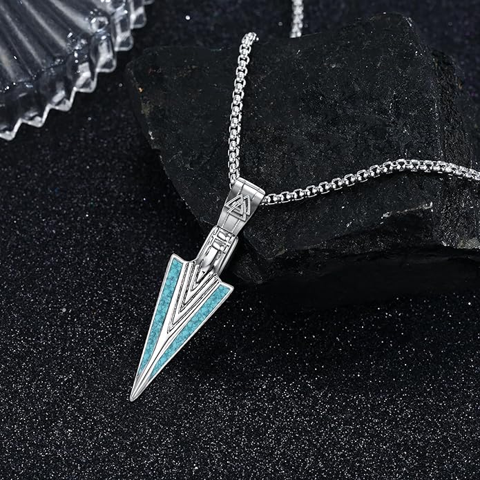 KoyeKei Viking Necklace for Men 925 Sterling Silver Viking Norse Pagan Jewelry Gifts for Women