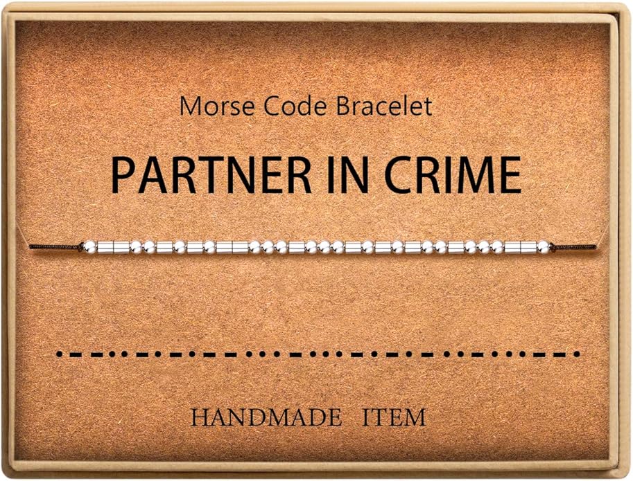 Lcherry Personalized Gift for Women Funny Morse Code Bracelet for Women Friendship Inspirational Gifts for Women