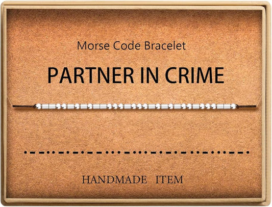 Lcherry Personalized Gift for Women Funny Morse Code Bracelet for Women Friendship Inspirational Gifts for Women