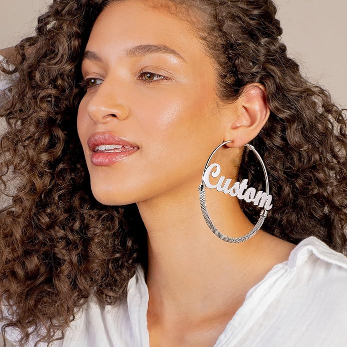 PROSTEEL 30/40/60/80/100mm Chunky Hoop Earrings For Women Gold Plated/Black Stainless Steel Hoops Earrings Statement Jewelry