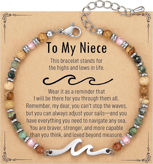 TONY & SANDY Friend Gifts for Women, Stocking Stuffers for Women, Sister Gifts from Sister, Wave Bracelet, Birthday Gifts for Woman, Bestie Friendship Bracelets, Unique Gifts for Her