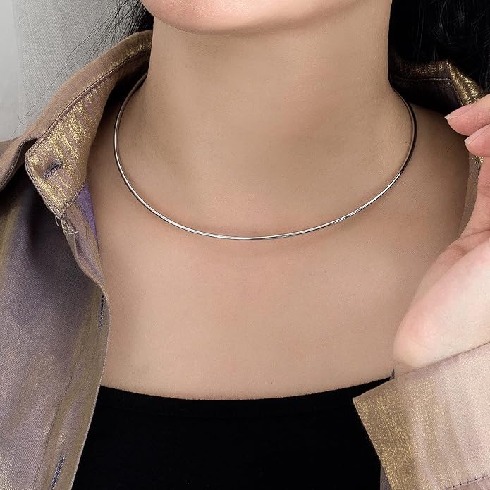Women 925 Sterling Silver 2MM Solid Dome Collar Necklace Simple Fashion Golden 16 "18" 20 "+1.9 "Adjustable Length Choker Fine Jewelry Gifts