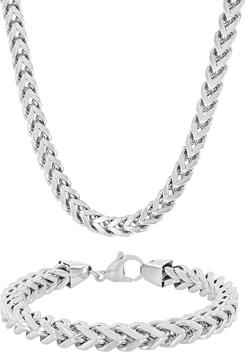 Men's Chain Bracelet Sets Stainless Steel - Choice of Size and Colors