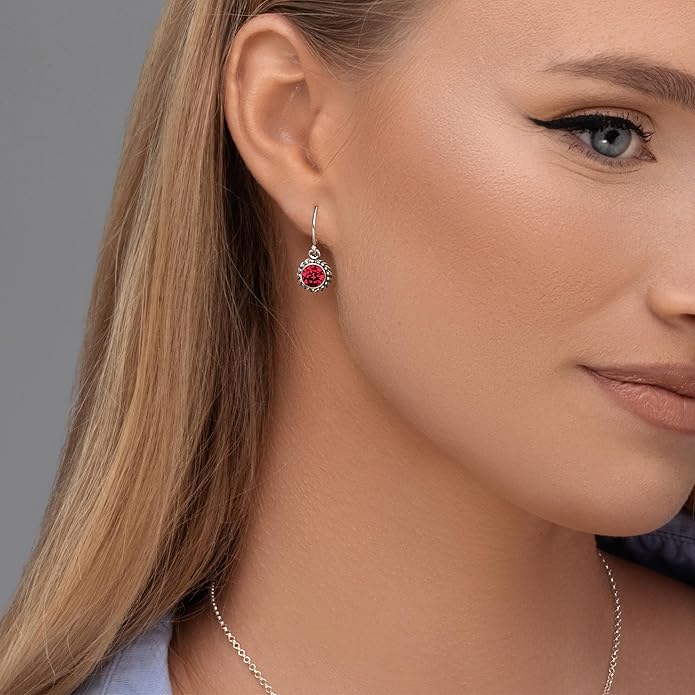 JEAN RACHEL JEWELRY 925 Sterling Silver Dangle Earrings for Women - Rope with Cubic Zirconia Vintage Design - Hypoallergenic, Lead & Nickel Free - Artisan Handcrafted Statement Earrings