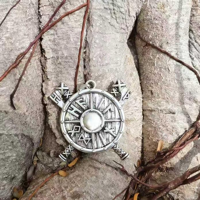 S925 Sterling Silver Viking Pendant, Norse Mythology Inspired Men's Jewelry, Perfect for Necklaces, Gift for Father's Day, Christmas, Birthday