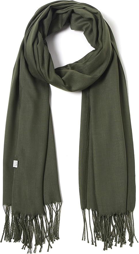 Cindy & Wendy Pashmina Shawls and Wraps Large Scarfs for Women Wedding Party Bridal Long Fashion Solid Shawl Wrap Fringes