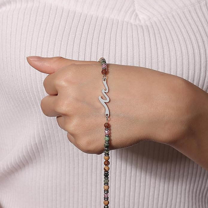 TONY & SANDY Friend Gifts for Women, Stocking Stuffers for Women, Sister Gifts from Sister, Wave Bracelet, Birthday Gifts for Woman, Bestie Friendship Bracelets, Unique Gifts for Her