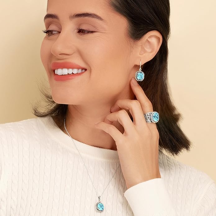 JEAN RACHEL JEWELRY 925 Sterling Silver Necklace for Women - Rope with Cubic Zirconia Vintage Design - Hypoallergenic, Lead & Nickel Free Jewelry - Artisan Handcrafted Statement Necklace
