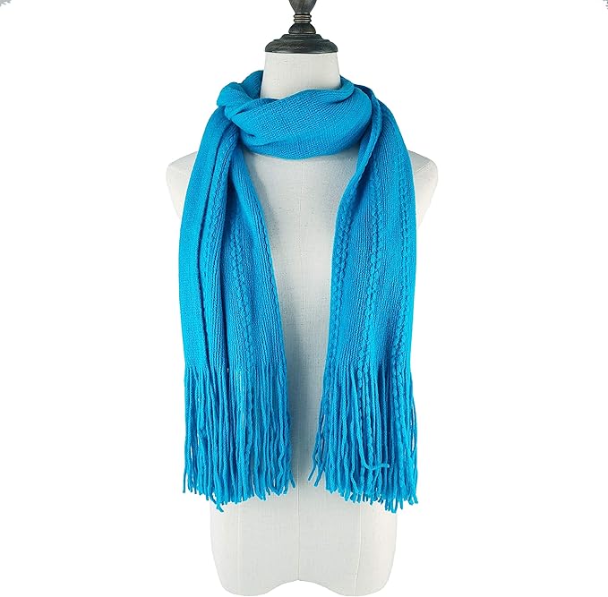 BRUCERIVER Women's Ultra Soft Knit Scarf & Glove Set Touchscreen Function Cable Design