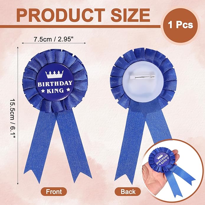 uxcell Blank Award Ribbon Prize, Party Badge Brooch Badge Brooch Pin for Women Men Colorful Satin Corsage Fabric Birthday Award Ribbon Party Tinplate Decorations