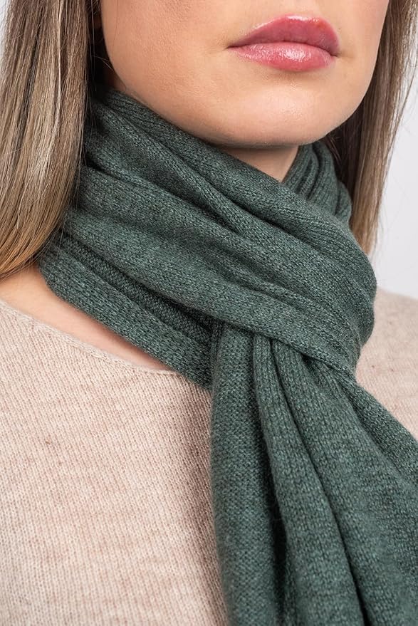 Dalle Piane Cashmere - 100% Cashmere Classic Scarf - Made in Italy - Neck Warmer (12" x 63") - Luxury Gift