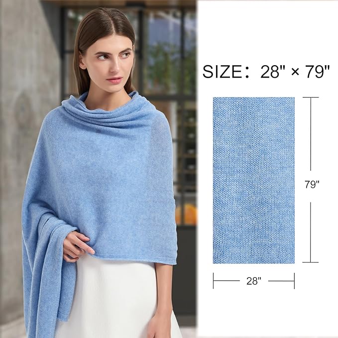 Erdenech Luxury Cashmere Wool Blend Wrap for Women, All-Season Travel Wrap Shawl, Extra Large Blanket Shawl Scarf Pashmina