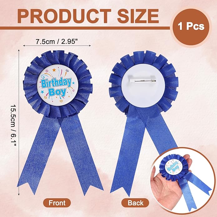 uxcell Blank Award Ribbon Prize, Party Badge Brooch Badge Brooch Pin for Women Men Colorful Satin Corsage Fabric Birthday Award Ribbon Party Tinplate Decorations