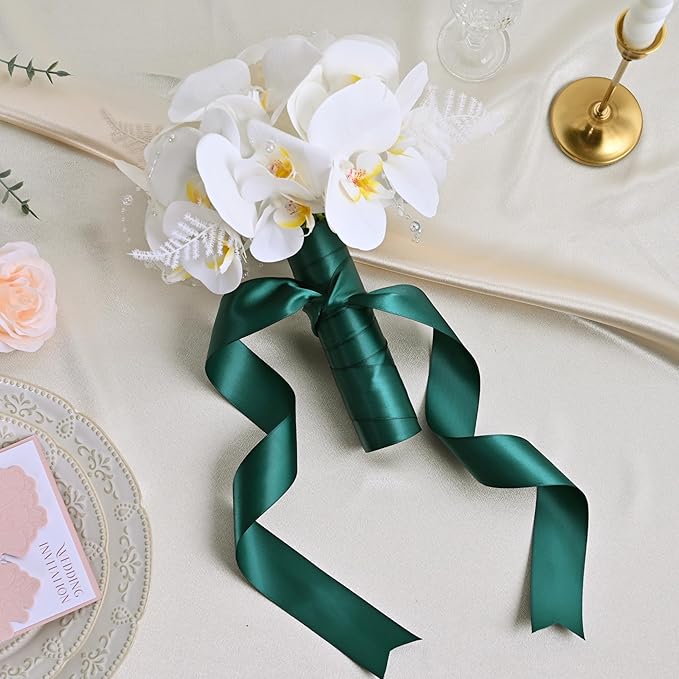 LEEQE Double Face Teal Satin Ribbon 1-1/2 inch X 50 Yards Polyester Teal Ribbon for Gift Wrapping Very Suitable for Weddings Party Hair Bow Invitation Decorations and More
