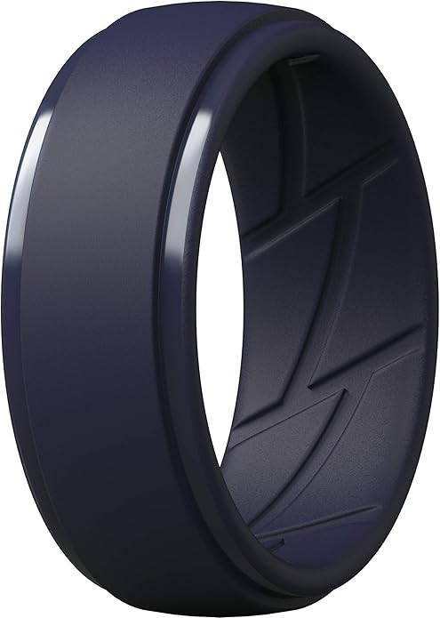 ThunderFit Men's Silicone Rings 10mm Wide 2.5mm Thick Rubber Bands, Breathable, Variety Multipack 1-10