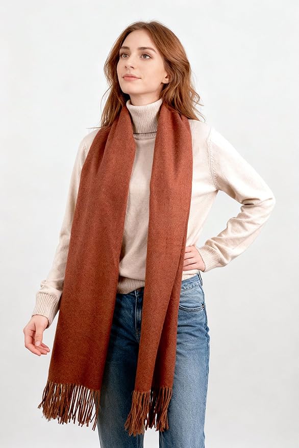 Achillea Warm Cashmere-Feel Winter Scarf – Pashmina Shawl Wrap, Blanket Scarf for Daily Wear, Travel & Cold Weather