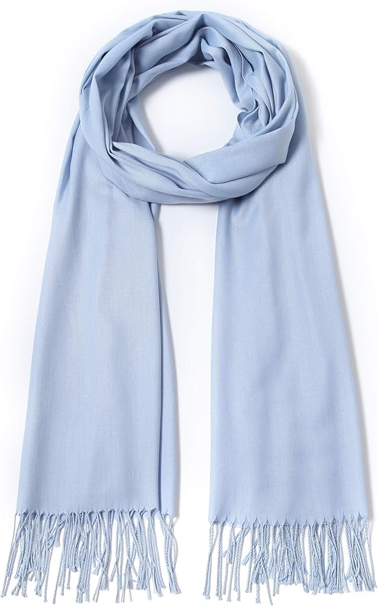 Cindy & Wendy Pashmina Shawls and Wraps Large Scarfs for Women Wedding Party Bridal Long Fashion Solid Shawl Wrap Fringes