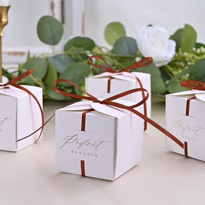 LEEQE Double Face Rust Satin Thin Ribbon 1/8 inch X 50 Yards Polyester Rust Ribbon for Gift Wrapping Very Suitable for Weddings Party Hair Bow Invitation Decorations and More