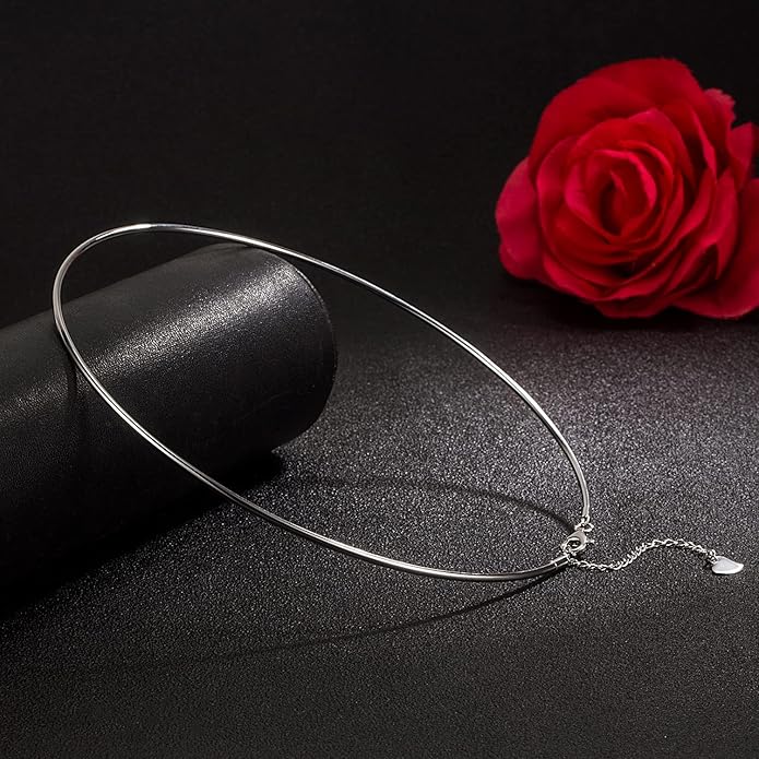 Women 925 Sterling Silver 2MM Solid Dome Collar Necklace Simple Fashion Golden 16 "18" 20 "+1.9 "Adjustable Length Choker Fine Jewelry Gifts