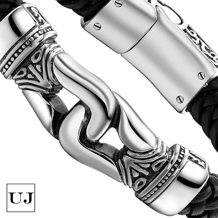 Men’s Link Bracelet Collection – Stainless Steel, Black & Silver Variations, Bracelet & Necklace Sets, 8.3–9" Length, Gift Ready