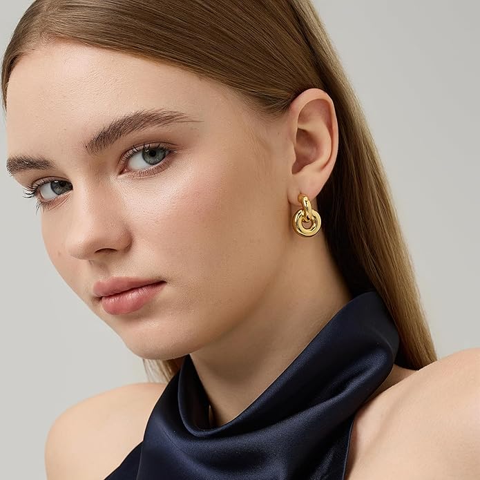 Green Crystal huggie gold hoop earrings for women Girls,14K Gold Plated with 925 Sterling Silver Post color Cubic Zirconia dainty cute Earrings| CZ Stud Earring