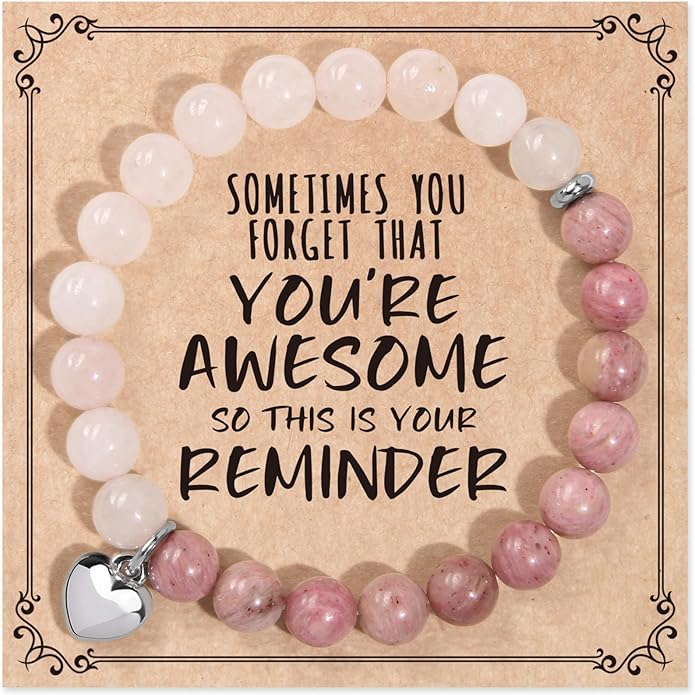 jewelrycard Sometimes You Forget Your Awesome Bracelets for Women, Birthday Christmas Gifts for Women Stocking Stuffers for Teen Girl Gifts Trendy Stuff, Inspirational Jewelry for Women Girls