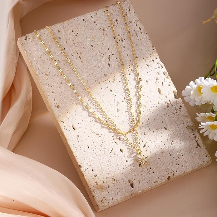 Cubic Zirconia Necklace, Dainty 14k Gold Plated Diamond Necklaces For Women Choker Necklace Simple Gold Plated CZ Jewelry Necklaces for Women Trendy Gifts